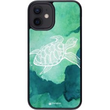 Coque iPhone 12 mini - Turtle Aztec Watercolor