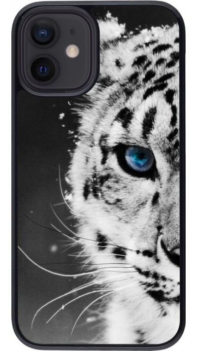 Hülle iPhone 12 mini - White tiger blue eye
