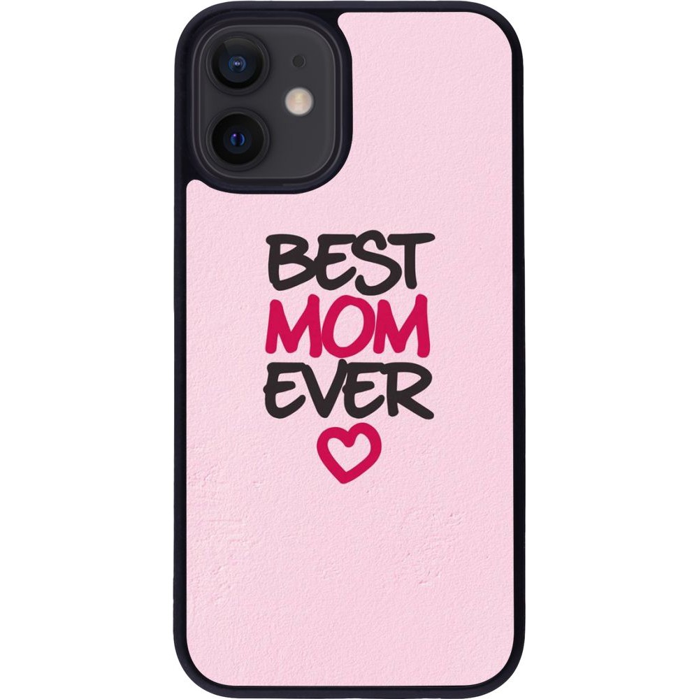 Coque iPhone 12 mini - Silicone rigide noir Best Mom Ever 2