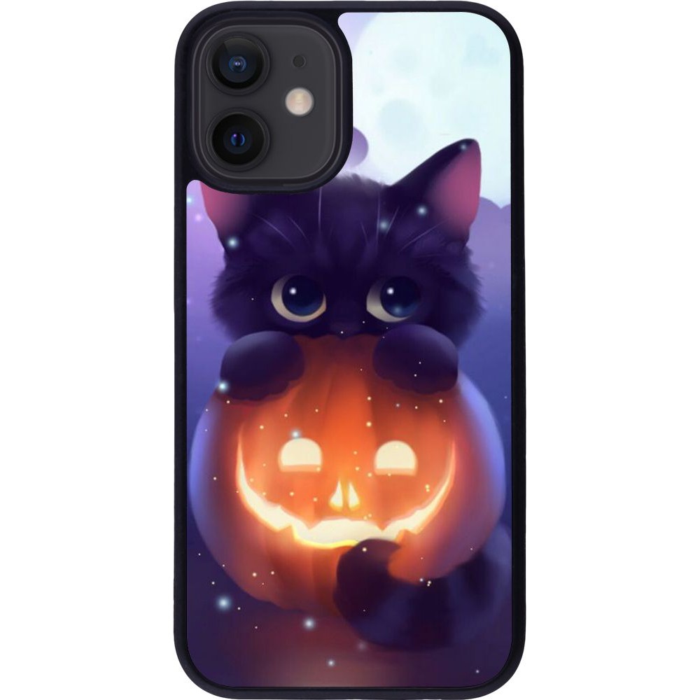 Coque iPhone 12 mini - Silicone rigide noir Halloween 17 15