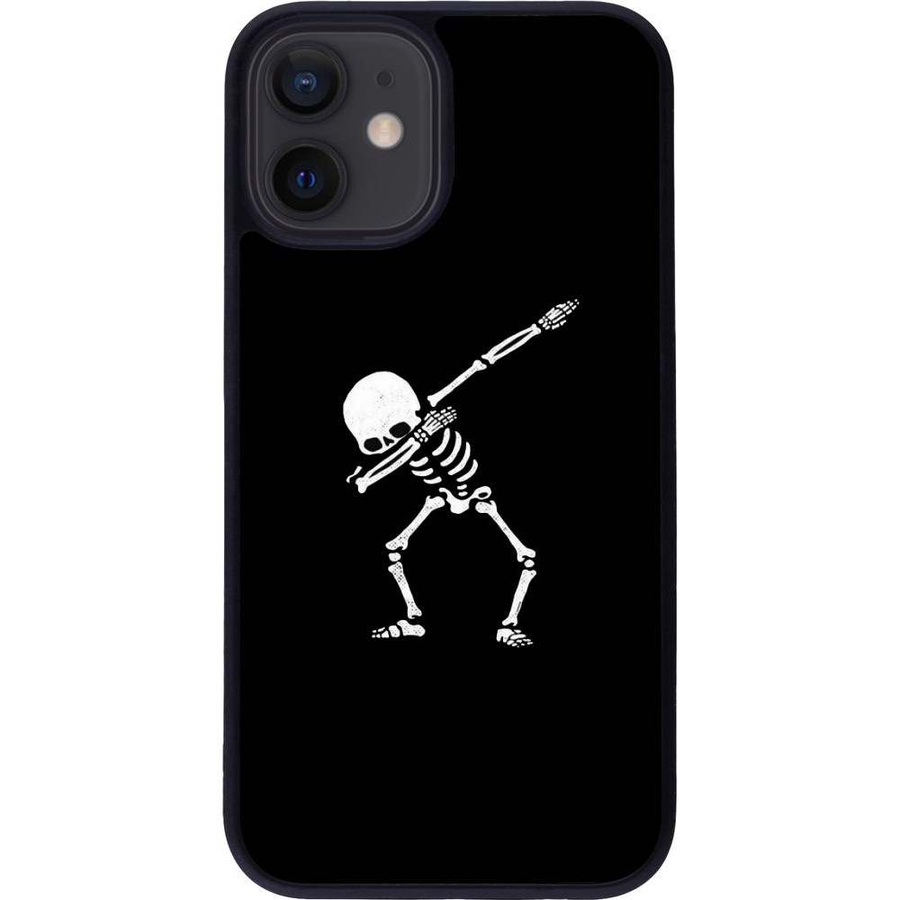 Coque iPhone 12 mini - Silicone rigide noir Halloween 19 09
