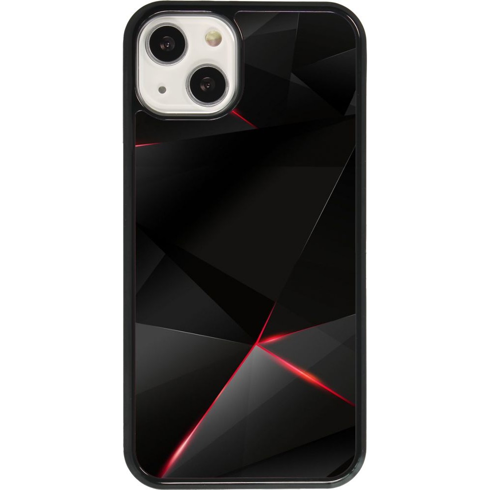 iPhone 13 Case Hülle - Black Red Lines