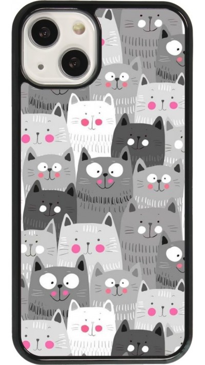 Coque iPhone 13 - Chats gris troupeau