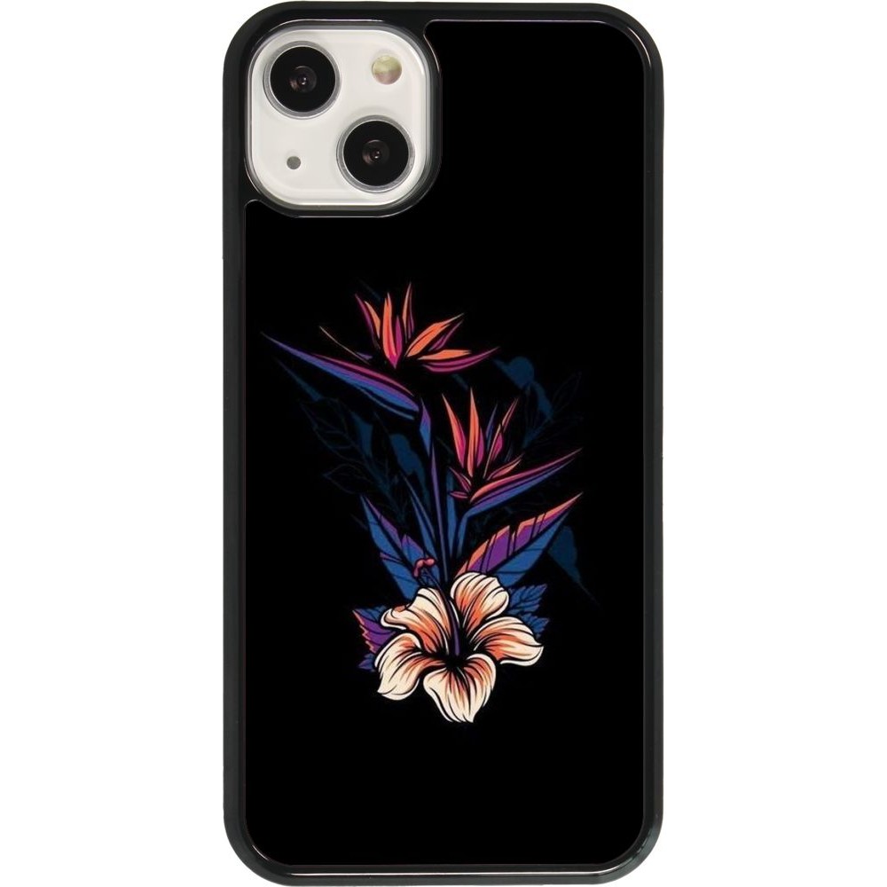 Coque iPhone 13 - Dark Flowers