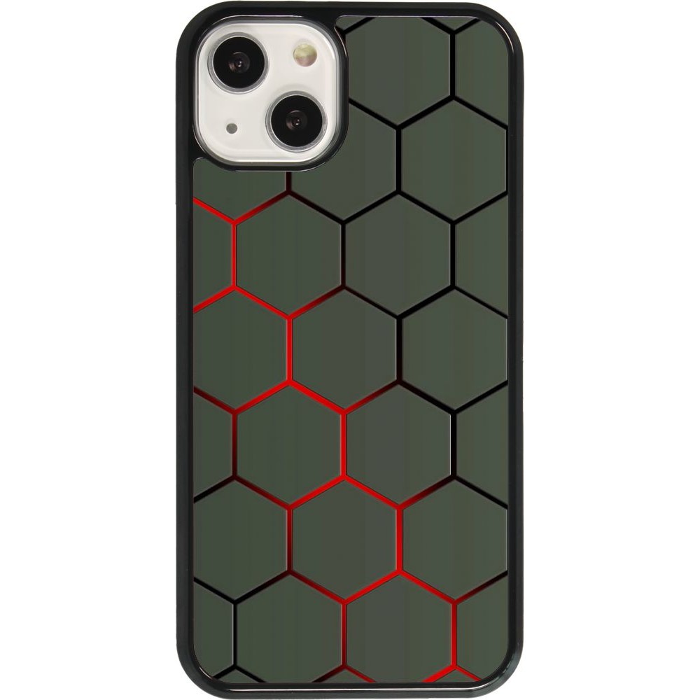 Coque iPhone 13 - Geometric Line red