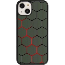 iPhone 13 Case Hülle - Geometric Line red