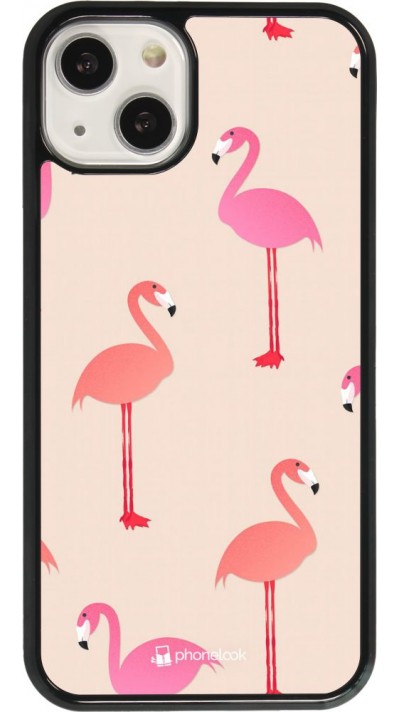 Coque iPhone 13 - Pink Flamingos Pattern