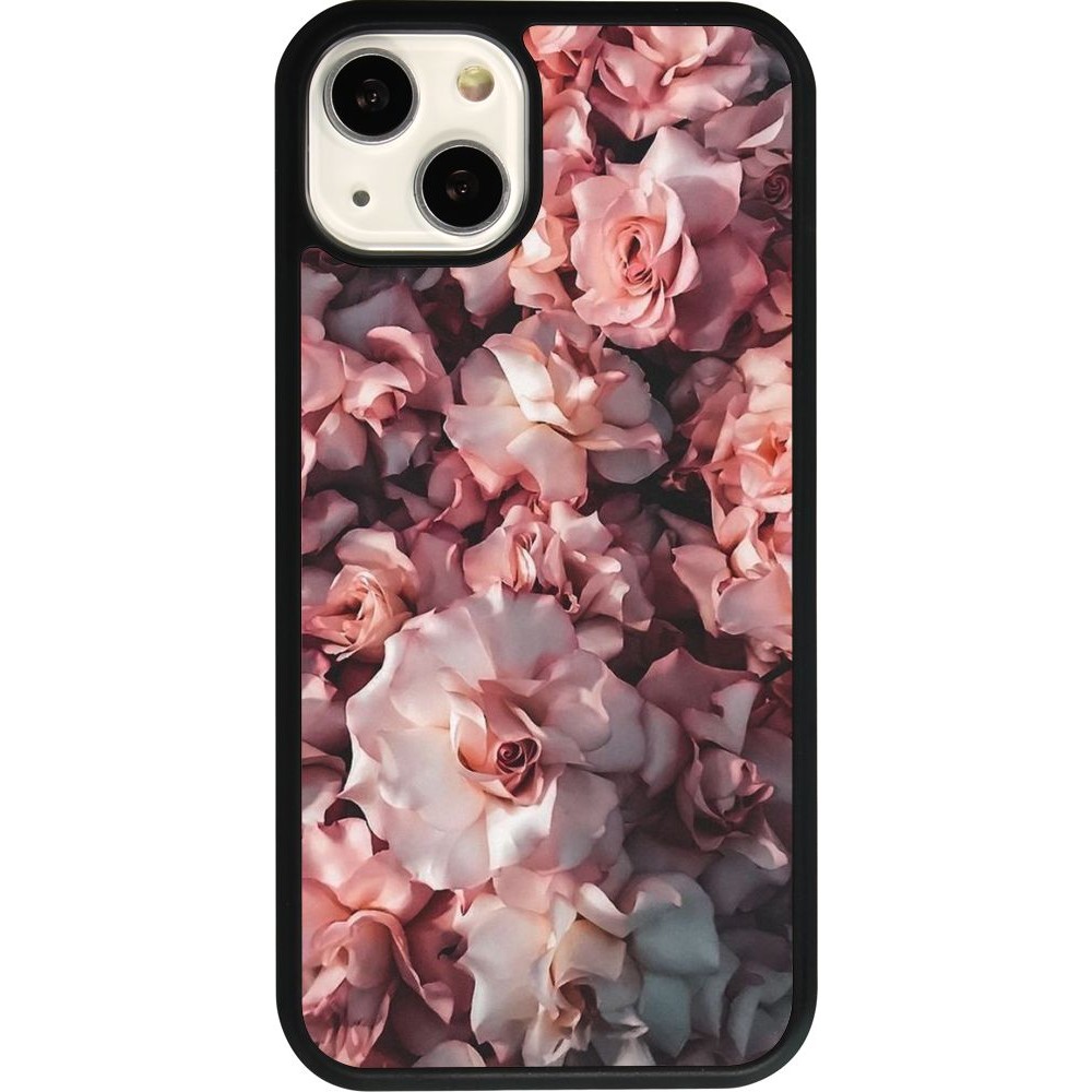 Coque iPhone 13 - Silicone rigide noir Beautiful Roses