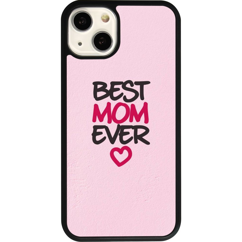 Coque iPhone 13 - Silicone rigide noir Best Mom Ever 2