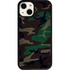 Coque iPhone 13 - Silicone rigide noir Camouflage 3