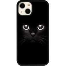 iPhone 13 Case Hülle - Silikon schwarz Cat eyes