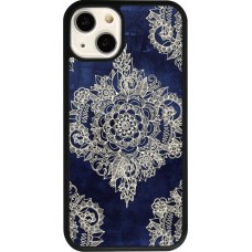 iPhone 13 Case Hülle - Silikon schwarz Cream Flower Moroccan