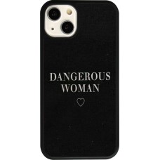 Coque iPhone 13 - Silicone rigide noir Dangerous woman