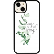 iPhone 13 Case Hülle - Silikon schwarz Enjoy the little things