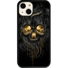 Coque iPhone 13 - Silicone rigide noir Skull 02