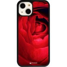 Coque iPhone 13 - Silicone rigide noir Valentine 2022 Rose