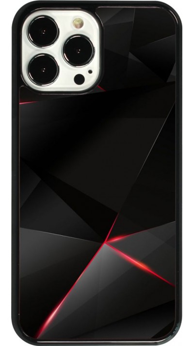 Coque iPhone 13 Pro Max - Black Red Lines