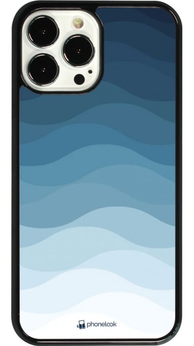 Coque iPhone 13 Pro Max - Flat Blue Waves