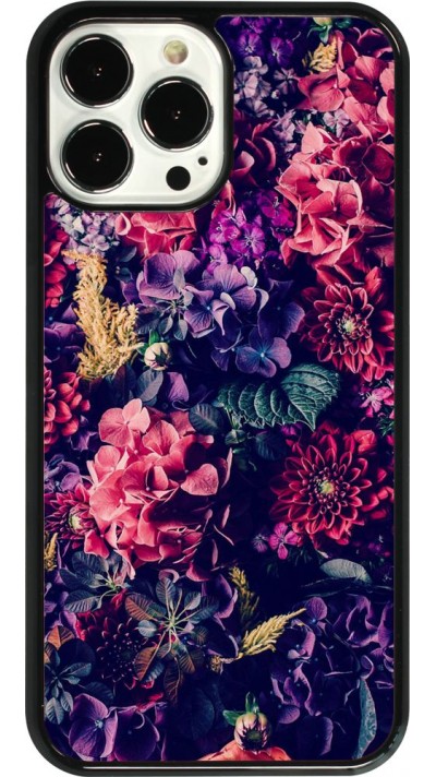 Coque iPhone 13 Pro Max - Flowers Dark