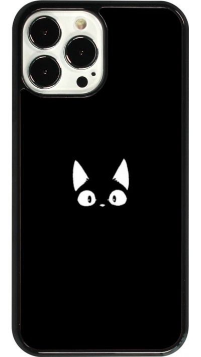 Coque iPhone 13 Pro Max - Funny cat on black