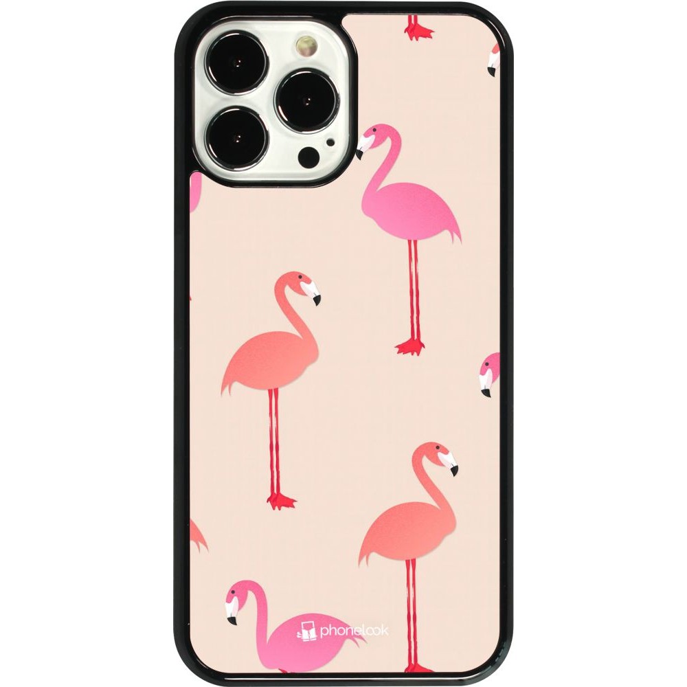 iPhone 13 Pro Max Case Hülle - Pink Flamingos Pattern