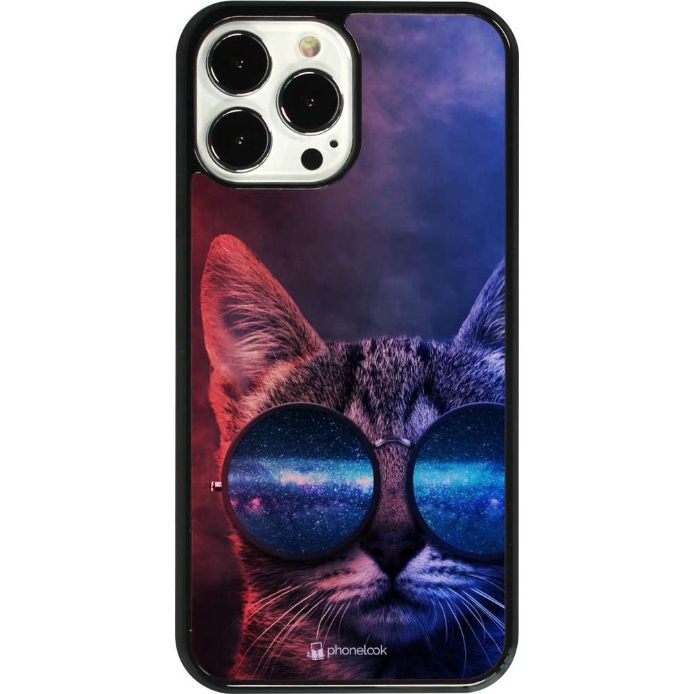 Hülle iPhone 13 Pro Max - Red Blue Cat Glasses