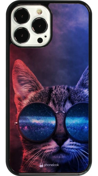 Coque iPhone 13 Pro Max - Red Blue Cat Glasses