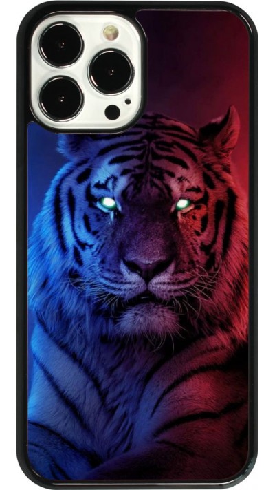 Coque iPhone 13 Pro Max - Tiger Blue Red