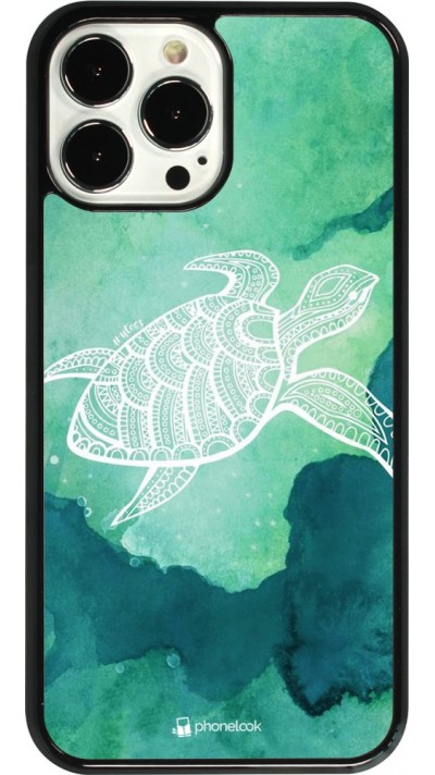 Coque iPhone 13 Pro Max - Turtle Aztec Watercolor