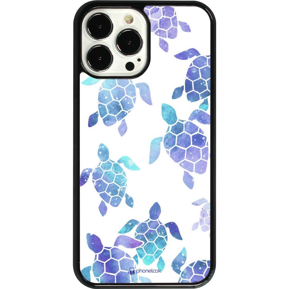 Hülle iPhone 13 Pro Max - Turtles pattern watercolor