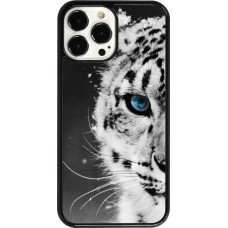 Coque iPhone 13 Pro Max - White tiger blue eye