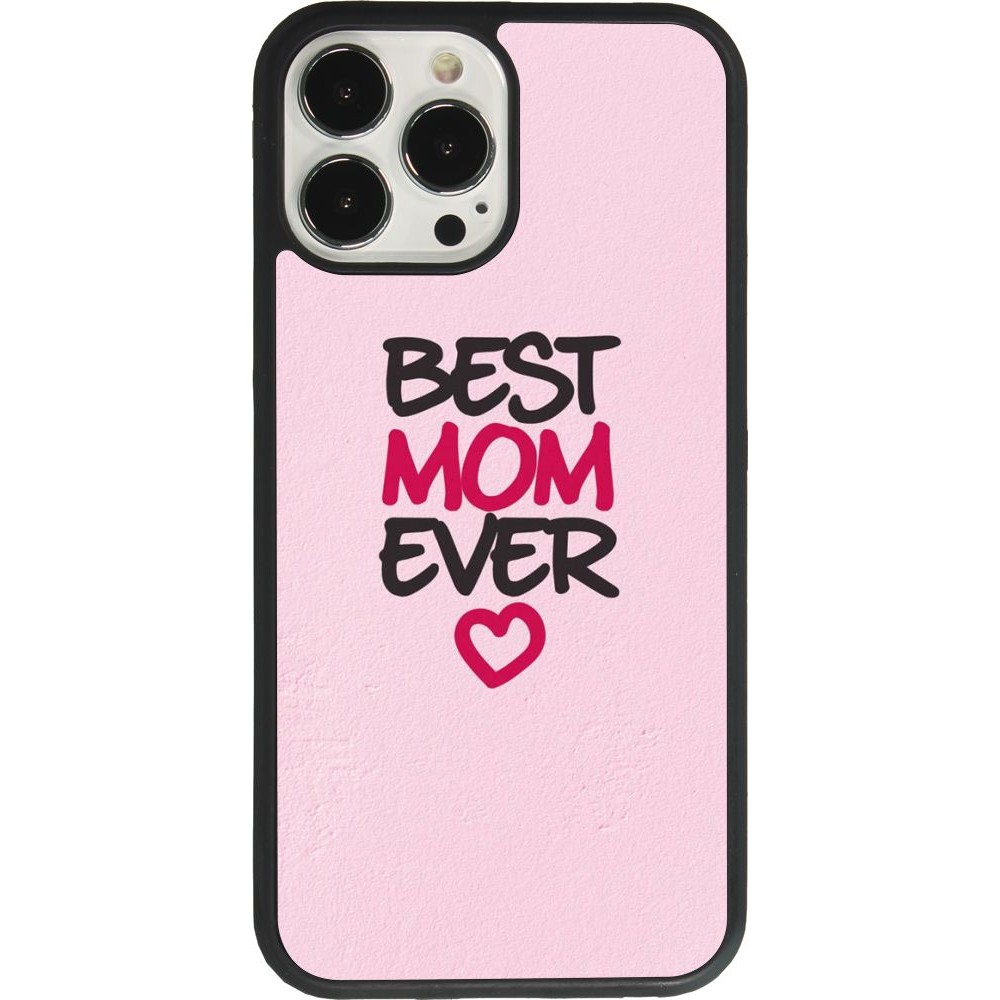 Coque iPhone 13 Pro Max - Silicone rigide noir Best Mom Ever 2