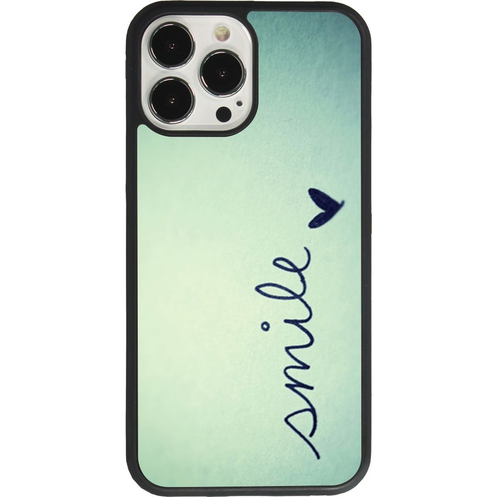 Coque iPhone 13 Pro Max - Silicone rigide noir Smile