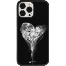 Coque iPhone 13 Pro Max - Silicone rigide noir Valentine 2022 Black Smoke