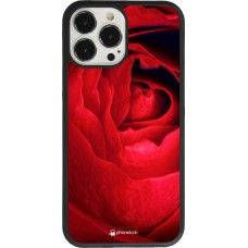 Coque iPhone 13 Pro Max - Silicone rigide noir Valentine 2022 Rose