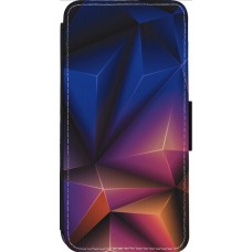 Coque iPhone 13 Pro Max - Wallet noir Abstract Triangles 