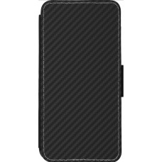 Coque iPhone 13 Pro Max - Wallet noir Carbon Basic