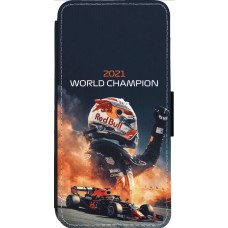Coque iPhone 13 Pro Max - Wallet noir Max Verstappen 2021 World Champion