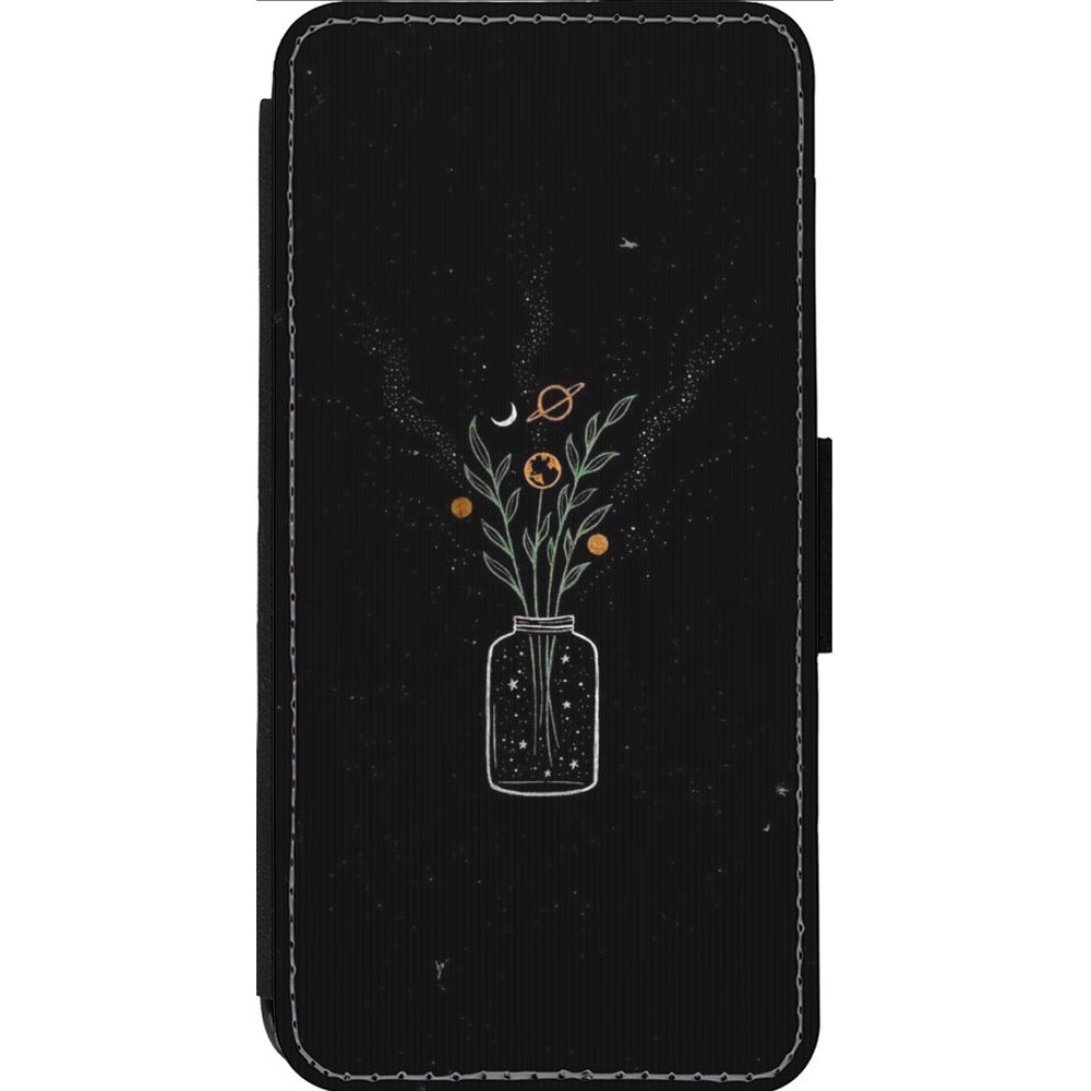 Coque iPhone 13 Pro Max - Wallet noir Vase black