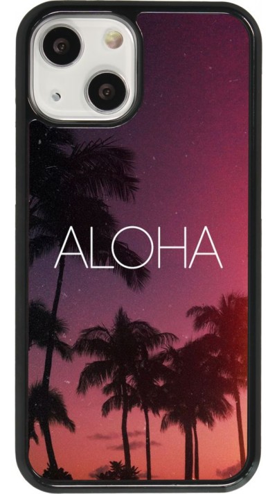 Coque iPhone 13 mini - Aloha Sunset Palms