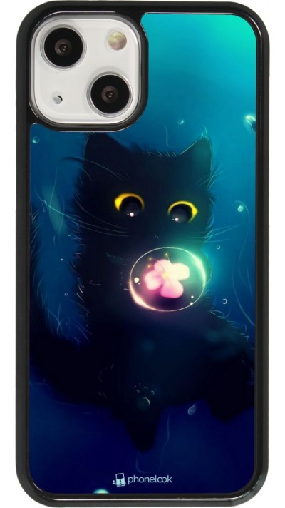 Coque iPhone 13 mini - Cute Cat Bubble