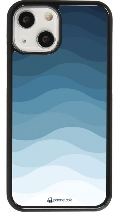 Coque iPhone 13 mini - Flat Blue Waves