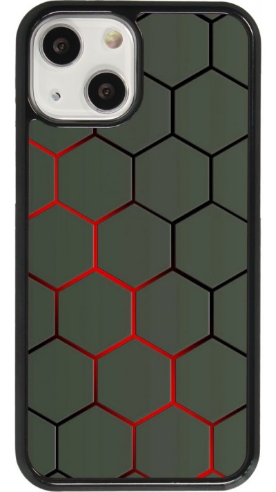 Coque iPhone 13 mini - Geometric Line red