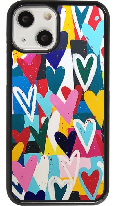 Coque iPhone 13 mini - Joyful Hearts