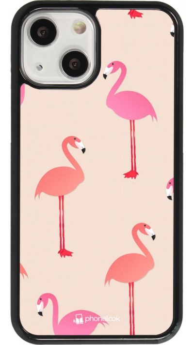 Coque iPhone 13 mini - Pink Flamingos Pattern
