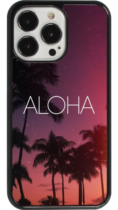 Coque iPhone 13 Pro - Aloha Sunset Palms