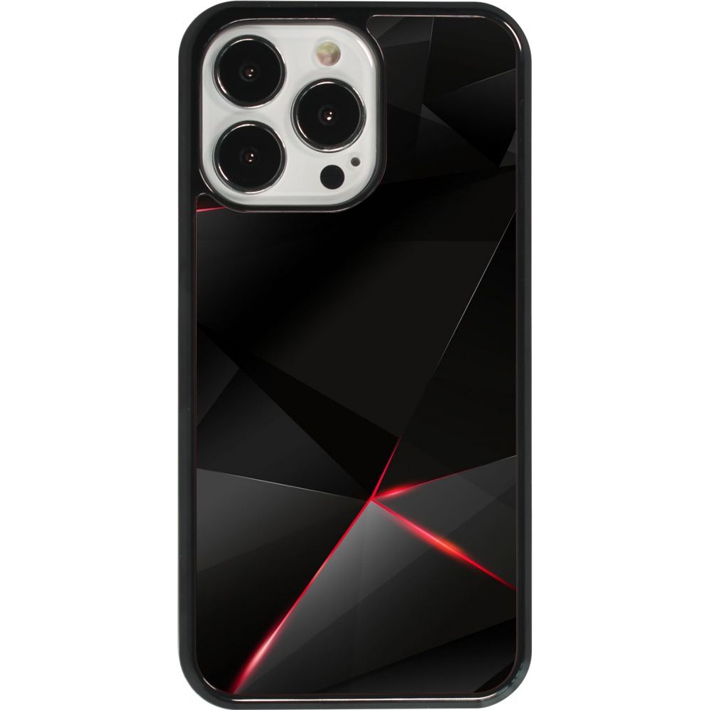 iPhone 13 Pro Case Hülle - Black Red Lines