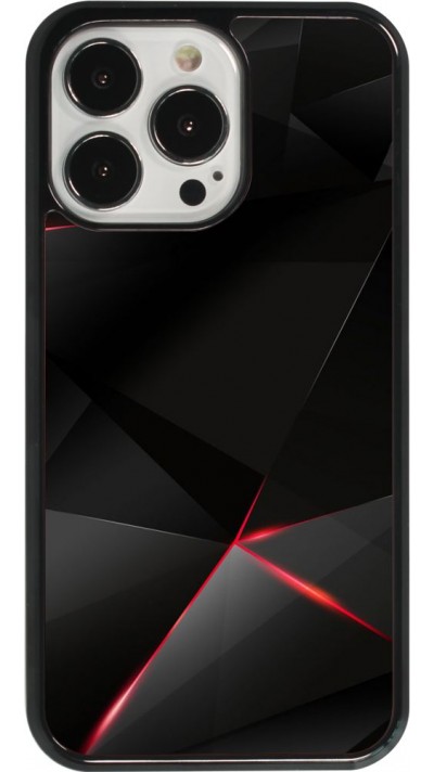 Coque iPhone 13 Pro - Black Red Lines