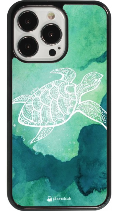 Coque iPhone 13 Pro - Turtle Aztec Watercolor