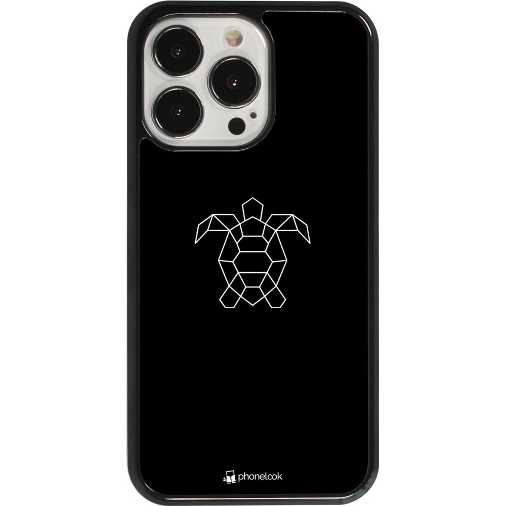 Hülle iPhone 13 Pro - Turtles lines on black